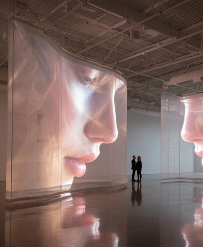 Modern Art Gallery Scene Modern Art Gallery Scene